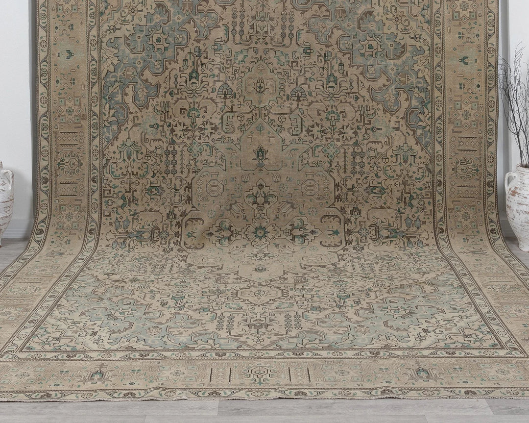 Multicolor Turkish Oushak Rug 9' 8" x 12' 6" Hand-Knotted | No. VR68892