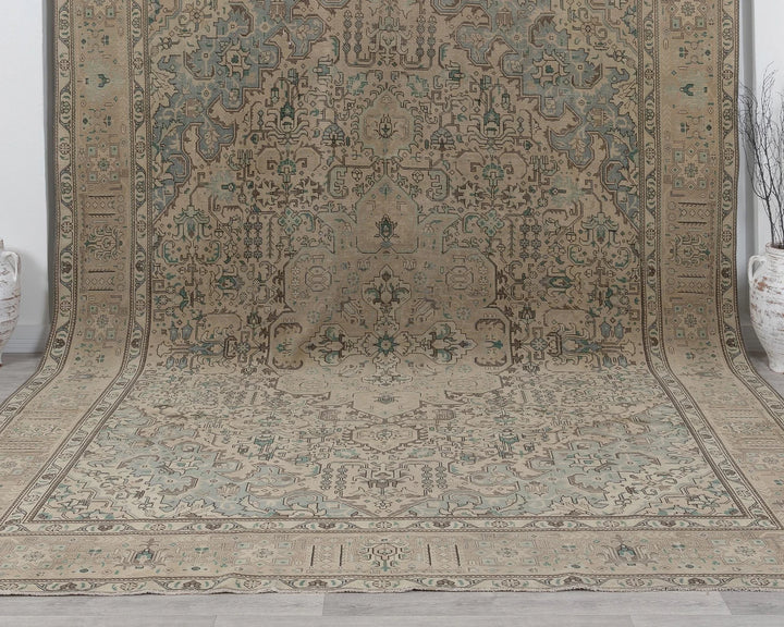 Multicolor Turkish Oushak Rug 9' 8" x 12' 6" Hand-Knotted | No. VR68892