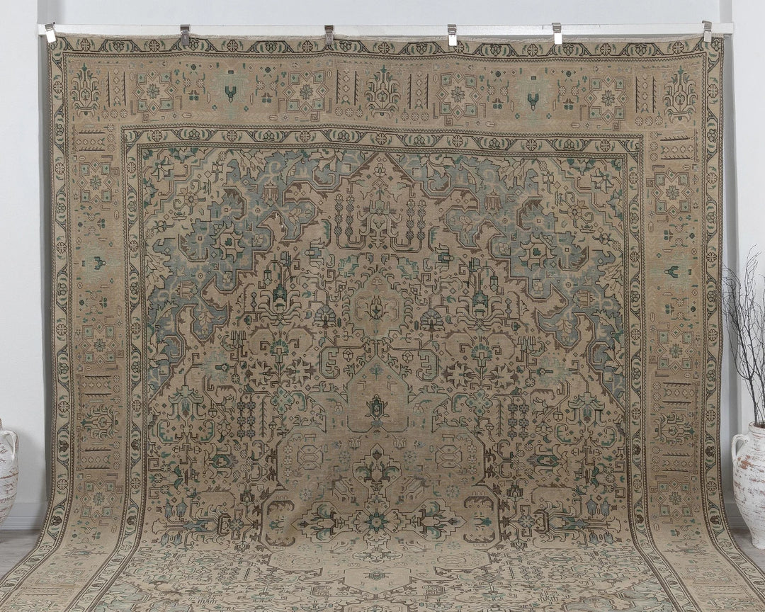 Multicolor Turkish Oushak Rug 9' 8" x 12' 6" Hand-Knotted | No. VR68892