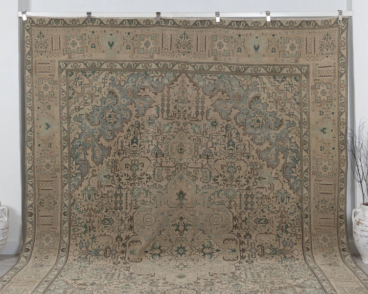 Multicolor Turkish Oushak Rug 9' 8" x 12' 6" Hand-Knotted | No. VR68892