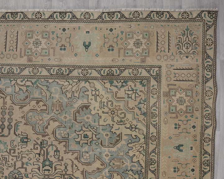 Multicolor Turkish Oushak Rug 9' 8" x 12' 6" Hand-Knotted | No. VR68892