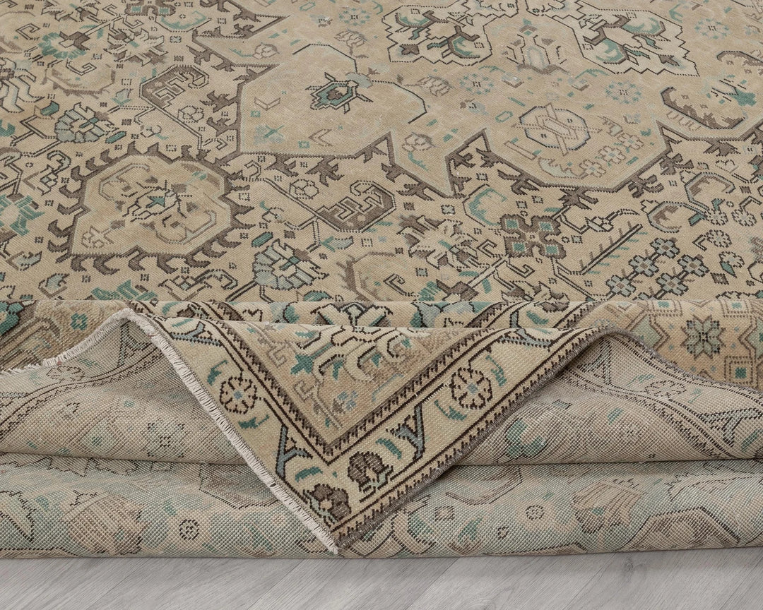 Multicolor Turkish Oushak Rug 9' 8" x 12' 6" Hand-Knotted | No. VR68892