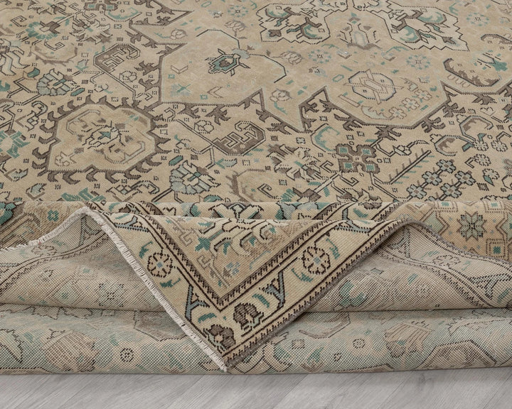 Multicolor Turkish Oushak Rug 9' 8" x 12' 6" Hand-Knotted | No. VR68892