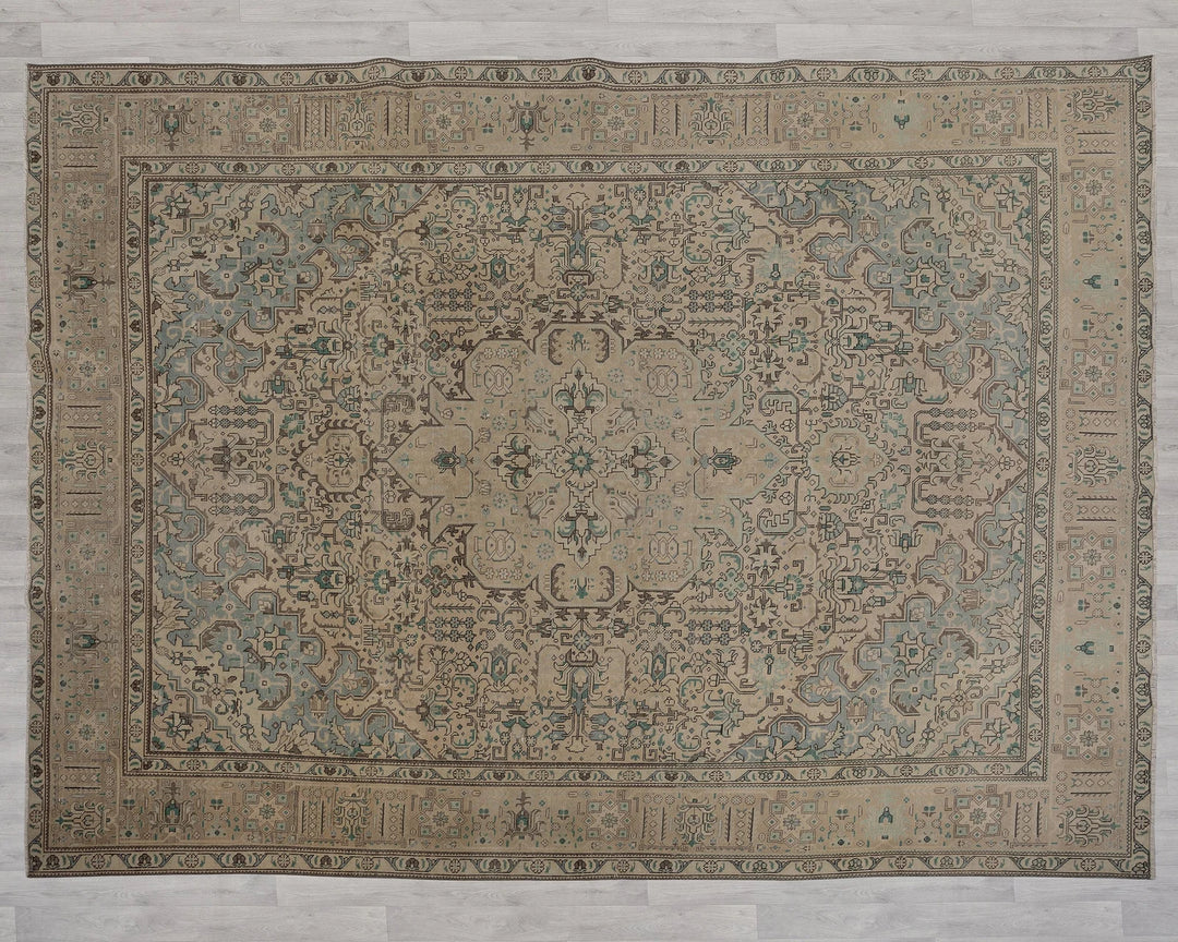 Multicolor Turkish Oushak Rug 9' 8" x 12' 6" Hand-Knotted | No. VR68892