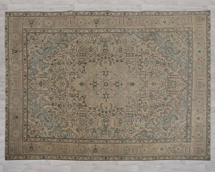 Multicolor Turkish Oushak Rug 9' 8" x 12' 6" Hand-Knotted | No. VR68892