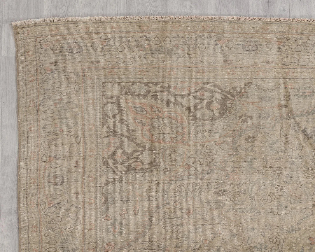Multicolor Turkish Oushak Rug 6'5" x 9'5" Hand-Knotted | No. VR69097