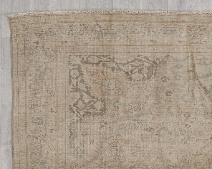 Multicolor Turkish Oushak Rug 6'5" x 9'5" Hand-Knotted | No. VR69097
