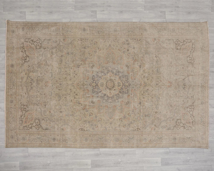 Multicolor Turkish Oushak Rug 6'5" x 9'5" Hand-Knotted | No. VR69097