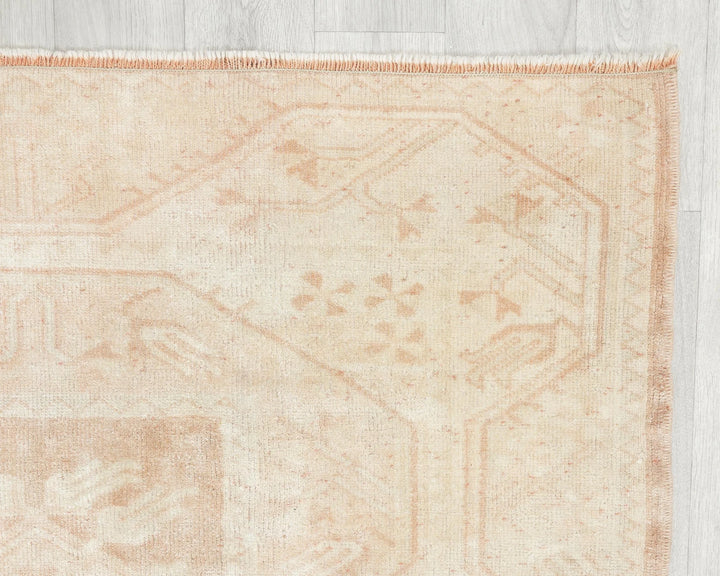 Beige Turkish Oushak Rug 4' 1" x 6' 2" Hand-Knotted | No. VR69101