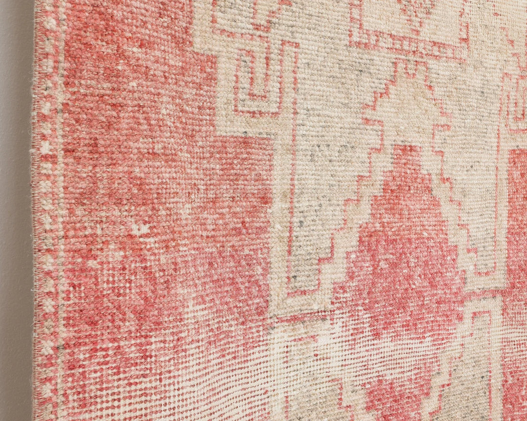 Red Turkish Oushak Rug 2'10" x 10'4" Hand-Knotted | No. VR69127
