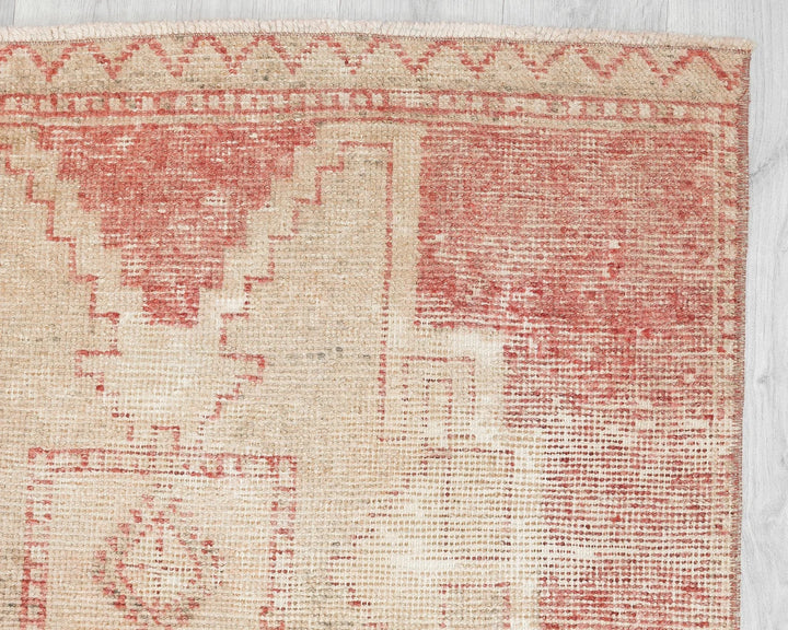 Red Turkish Oushak Rug 2'10" x 10'4" Hand-Knotted | No. VR69127