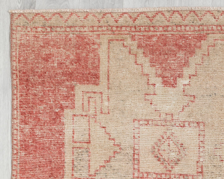 Red Turkish Oushak Rug 2'10" x 10'4" Hand-Knotted | No. VR69127
