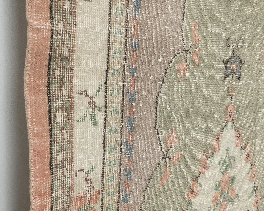 Multicolor Turkish Oushak Rug 7' 9" x 3' 9" Hand-Knotted | No. VR69224