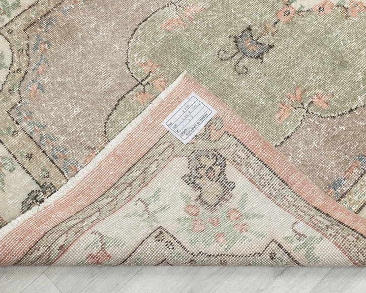 Multicolor Turkish Oushak Rug 7' 9" x 3' 9" Hand-Knotted | No. VR69224