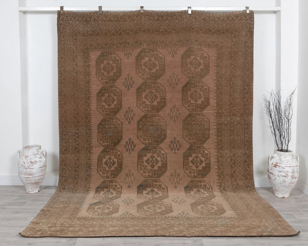 Multicolor Turkish Oushak Rug 7' 6" x 10' 2" Hand-Knotted | No. VR69366