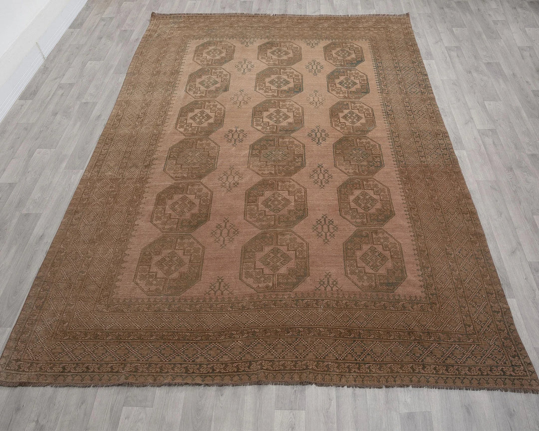 Multicolor Turkish Oushak Rug 7' 6" x 10' 2" Hand-Knotted | No. VR69366