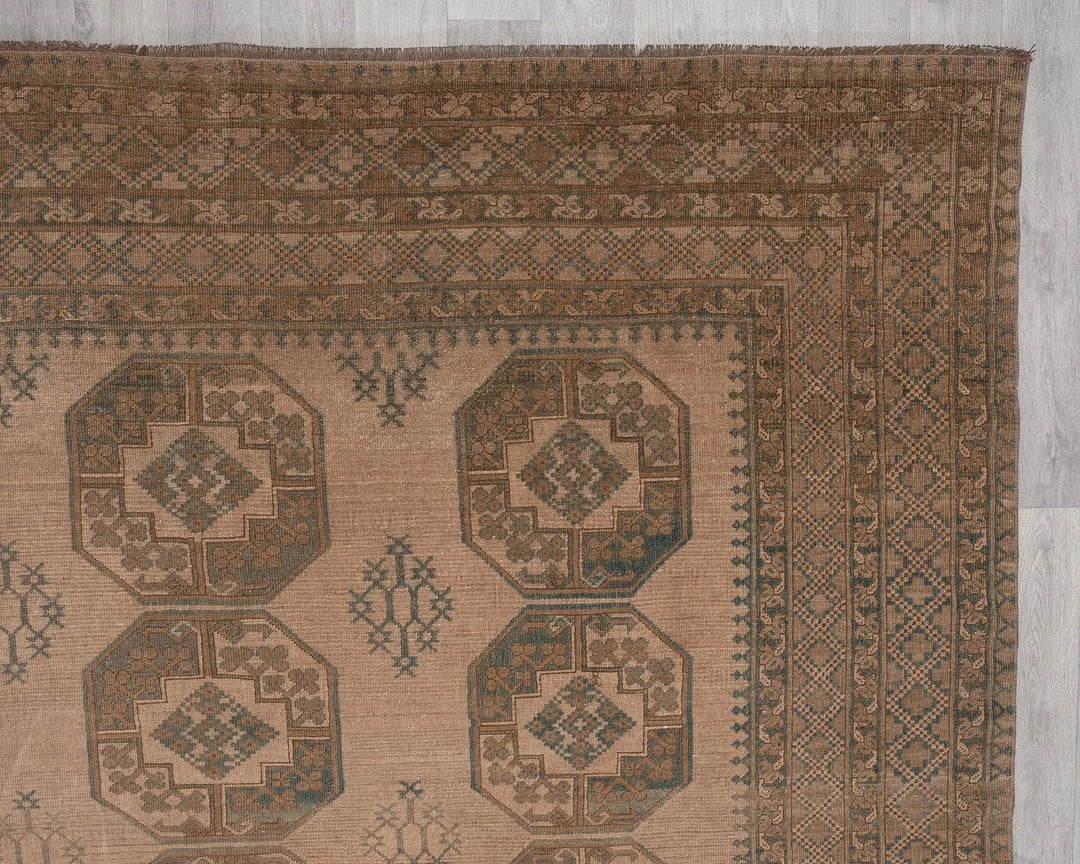 Multicolor Turkish Oushak Rug 7' 6" x 10' 2" Hand-Knotted | No. VR69366