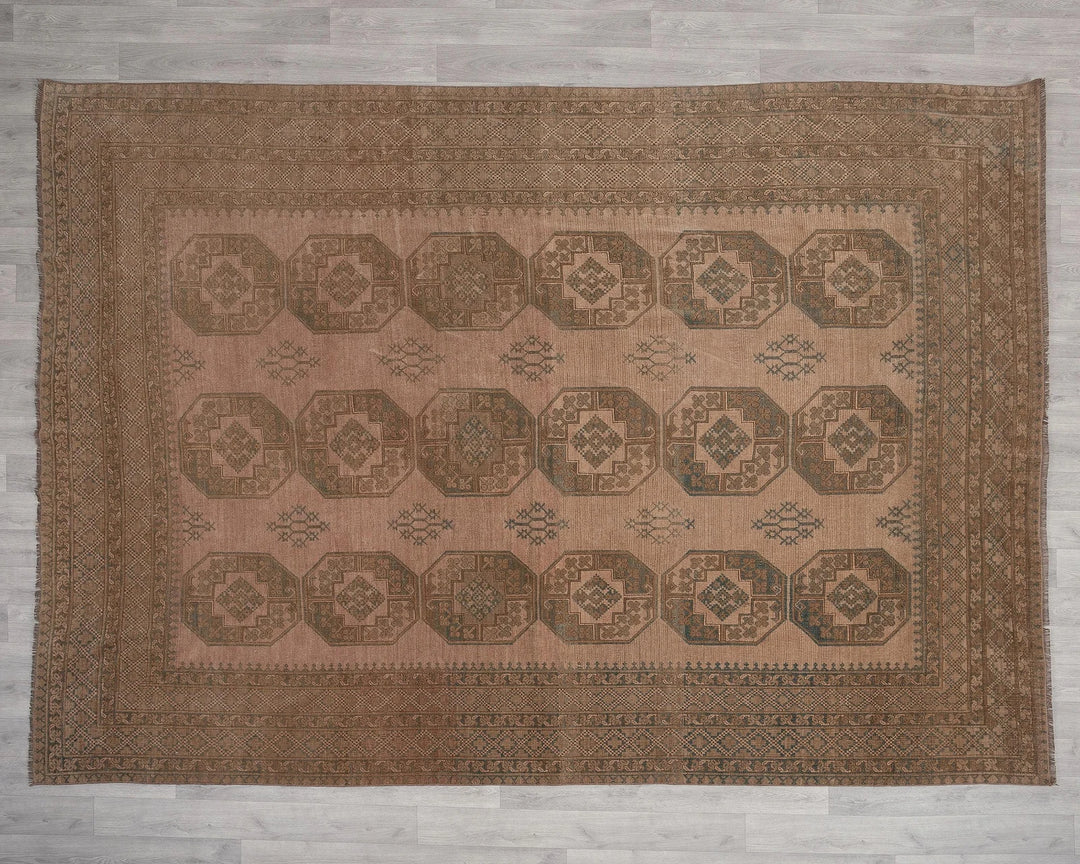 Multicolor Turkish Oushak Rug 7' 6" x 10' 2" Hand-Knotted | No. VR69366