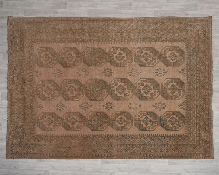 Multicolor Turkish Oushak Rug 7' 6" x 10' 2" Hand-Knotted | No. VR69366