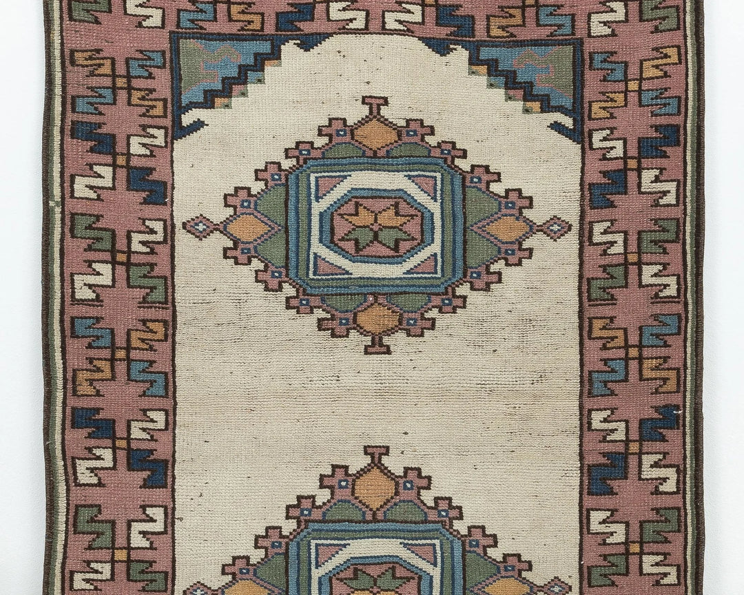 Multicolor Turkish Oushak Rug 3' 1" x 4' 4" Hand-Knotted | No. VR69537