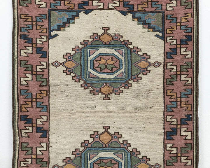 Multicolor Turkish Oushak Rug 3' 1" x 4' 4" Hand-Knotted | No. VR69537
