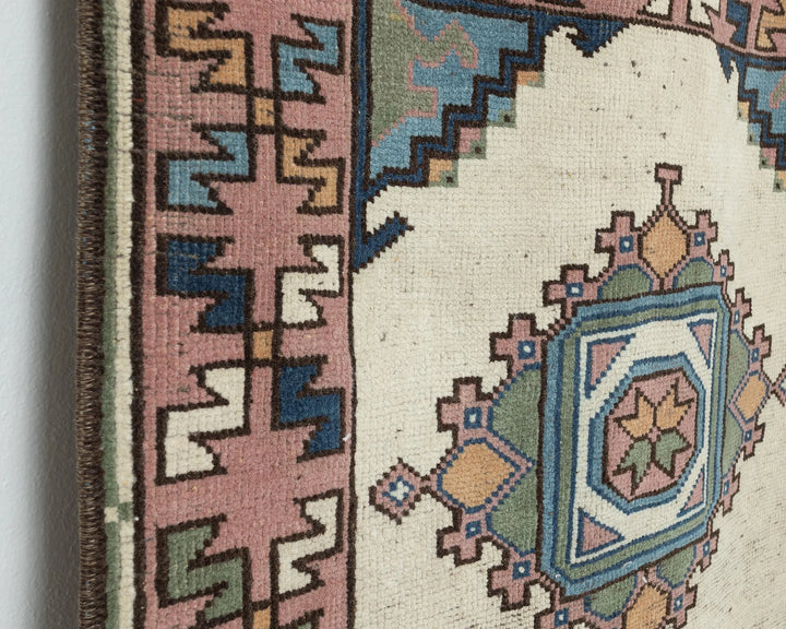Multicolor Turkish Oushak Rug 3' 1" x 4' 4" Hand-Knotted | No. VR69537