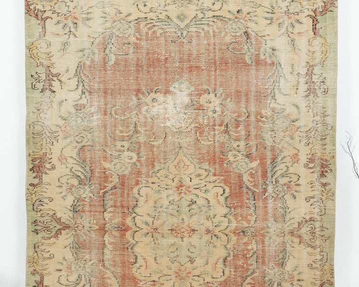 Multicolor Turkish Oushak Rug 5' 11" x 9' 7" Hand-Knotted | No. VR69567