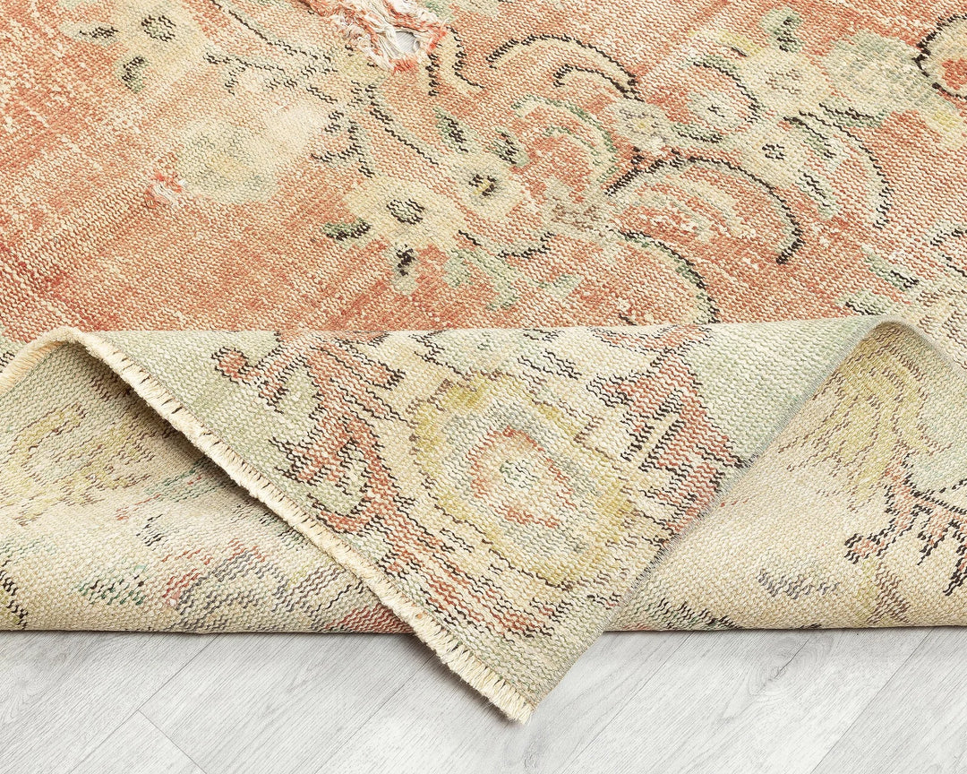 Multicolor Turkish Oushak Rug 5' 11" x 9' 7" Hand-Knotted | No. VR69567