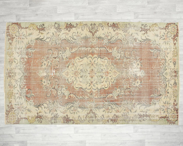 Multicolor Turkish Oushak Rug 5' 11" x 9' 7" Hand-Knotted | No. VR69567
