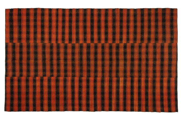Rust Turkish Kilim Rug 5' 9" x 9' 2" Flat-Weave | No. VR69598