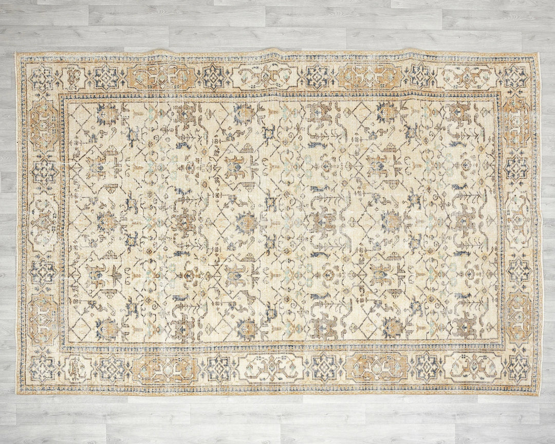 Multicolor Turkish Oushak Rug 6'9" x 9'9" Hand-Knotted view 9