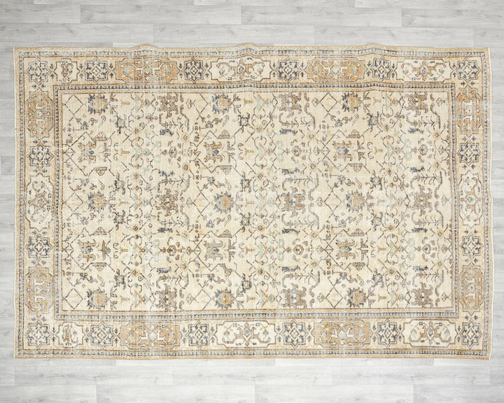 Multicolor Turkish Oushak Rug 6'9" x 9'9" Hand-Knotted view 9