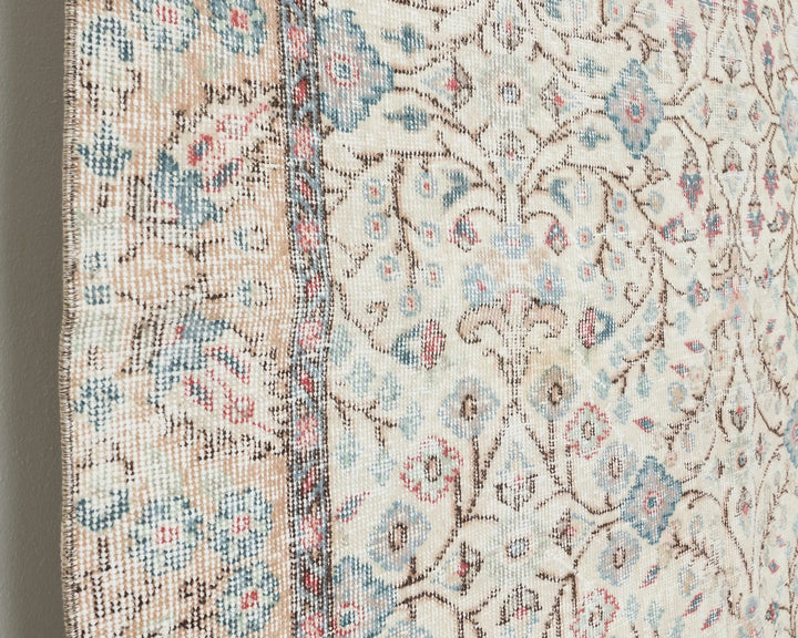 Beige Turkish Oushak Rug 5' 2" x 9' Hand-Knotted | No. VR69627