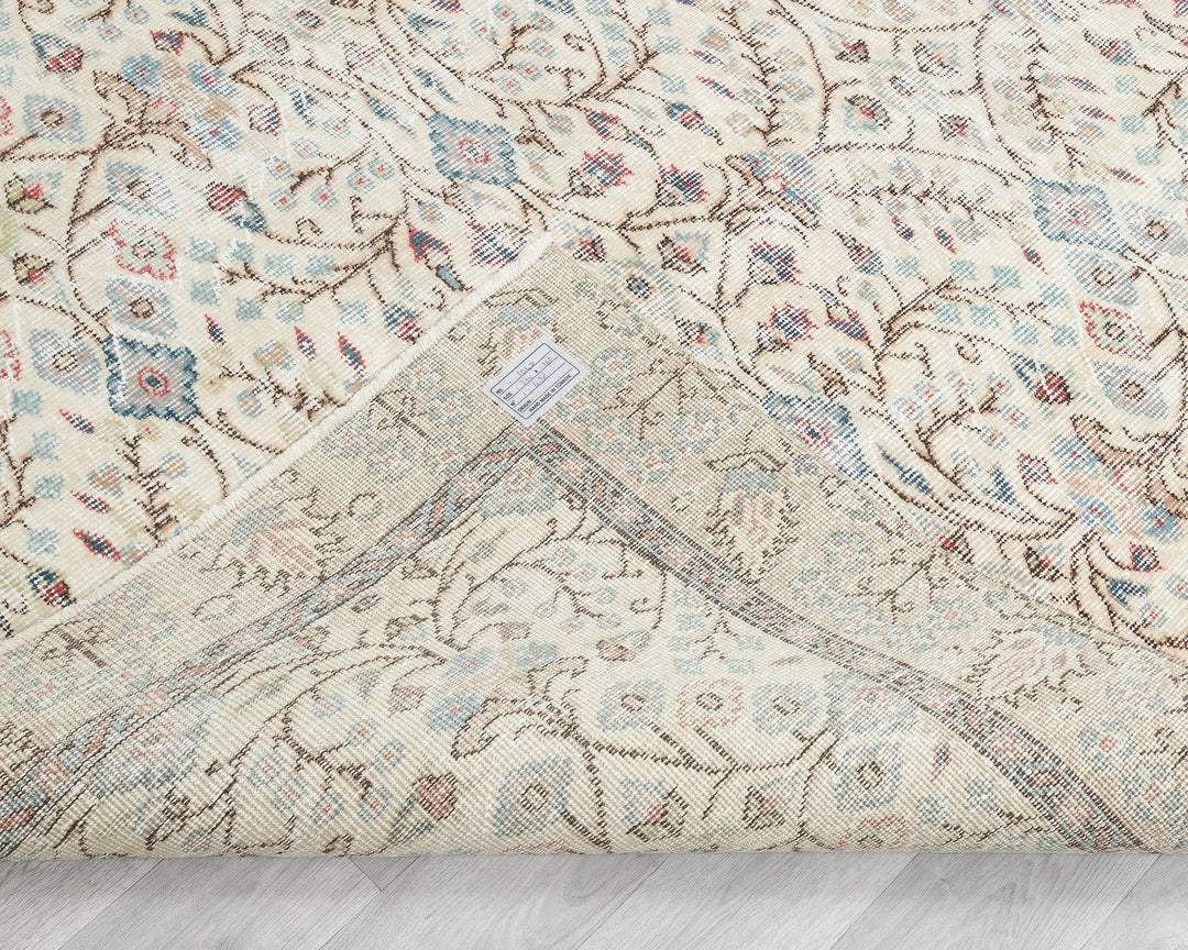 Beige Turkish Oushak Rug 5' 2" x 9' Hand-Knotted | No. VR69627