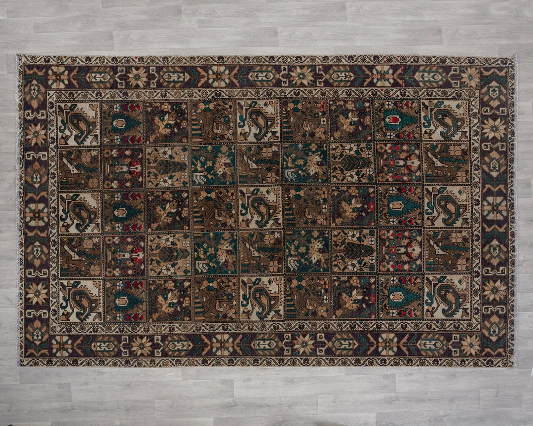Multicolor Turkish Oushak Rug 6'8" x 9'10" Hand-Knotted | No. VR69657