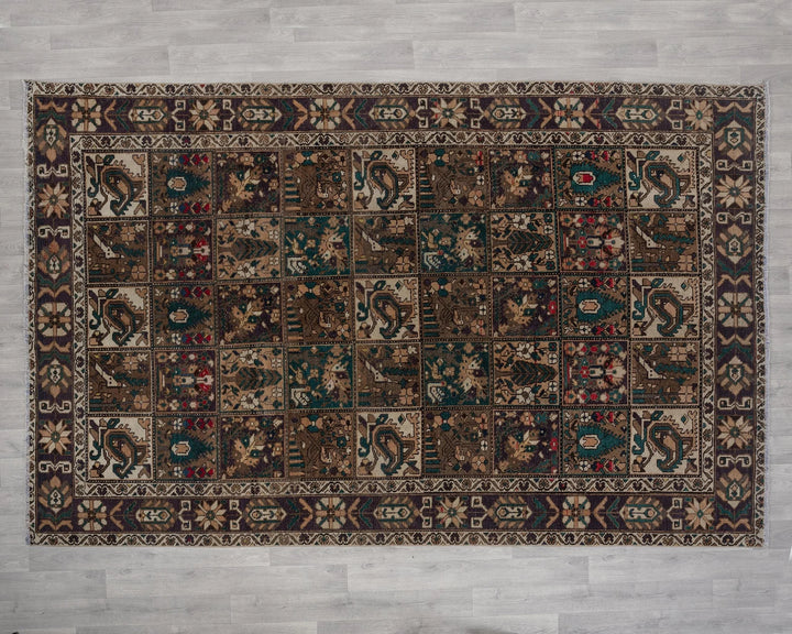 Multicolor Turkish Oushak Rug 6'8" x 9'10" Hand-Knotted | No. VR69657