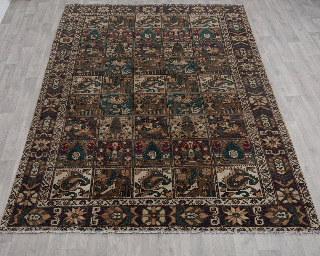 Multicolor Turkish Oushak Rug 6'8" x 9'10" Hand-Knotted | No. VR69657