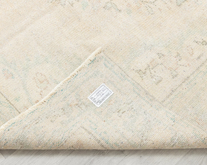 Beige Turkish Oushak Rug 5' 1" x 8' 11" Hand-Knotted | No. VR69662