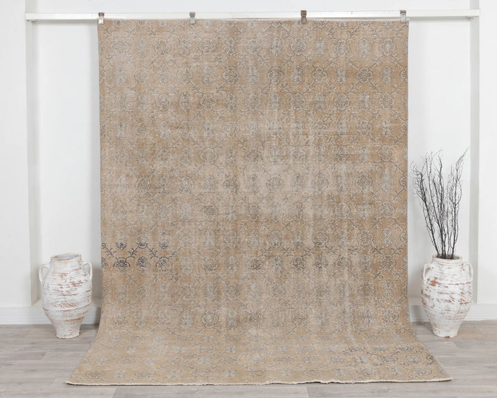 Multicolor Turkish Oushak Rug 6'9" x 9'3" Hand-Knotted | No. VR69804