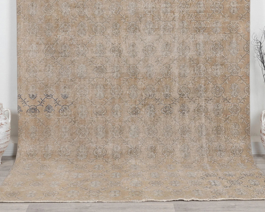 Multicolor Turkish Oushak Rug 6'9" x 9'3" Hand-Knotted | No. VR69804