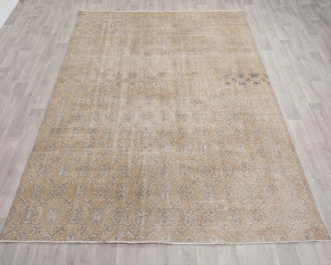 Multicolor Turkish Oushak Rug 6'9" x 9'3" Hand-Knotted | No. VR69804