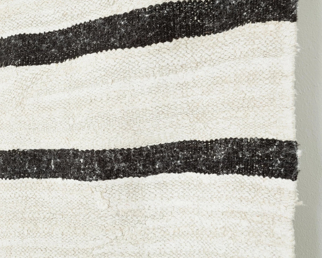 White Turkish Kilim Rug 9' x 11' 8" Flat-Weave | No. VR69805