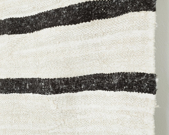 White Turkish Kilim Rug 9' x 11' 8" Flat-Weave | No. VR69805