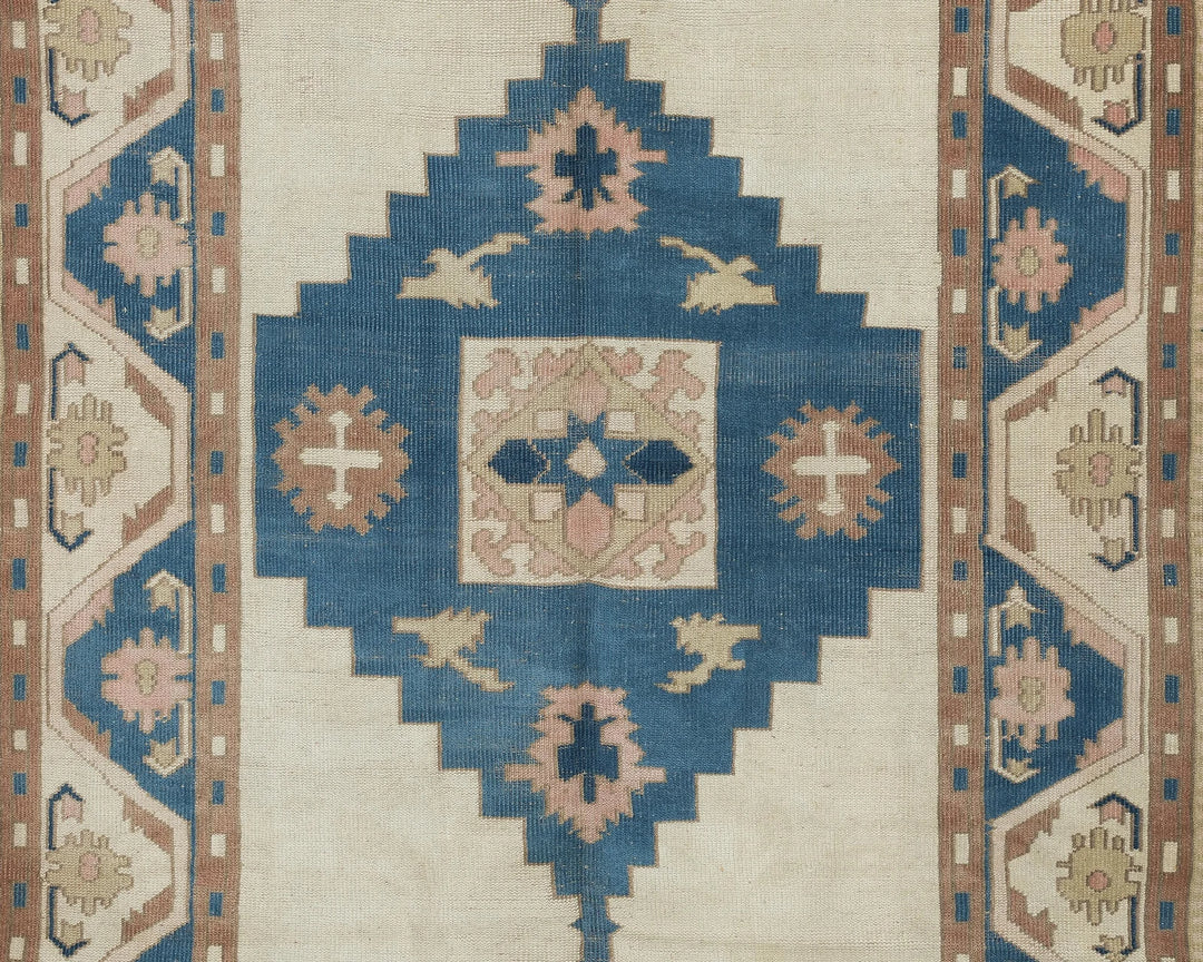 Multicolor Turkish Oushak Rug 5'5" x 7'10" Hand-Knotted | No. VR70041
