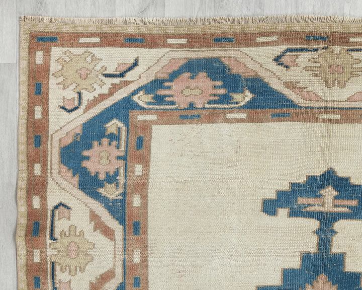 Multicolor Turkish Oushak Rug 5'5" x 7'10" Hand-Knotted | No. VR70041