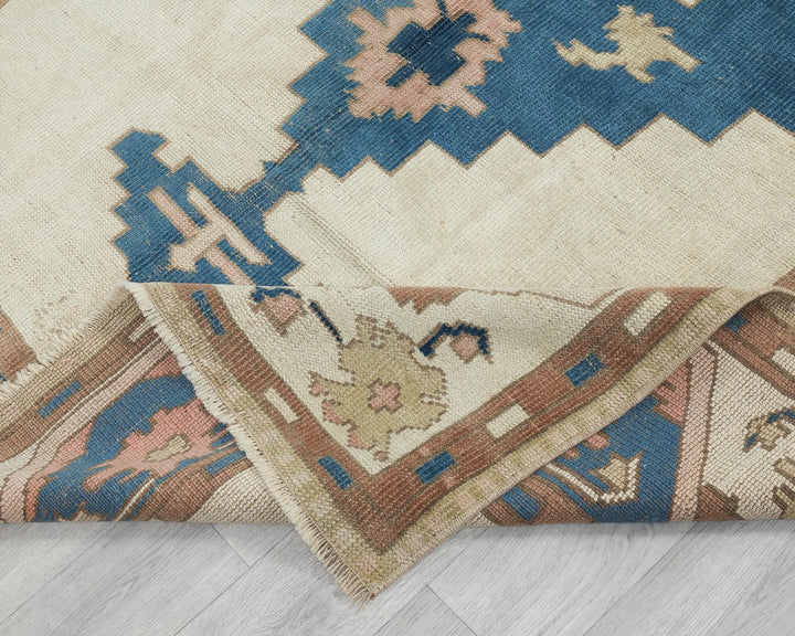 Multicolor Turkish Oushak Rug 5'5" x 7'10" Hand-Knotted | No. VR70041