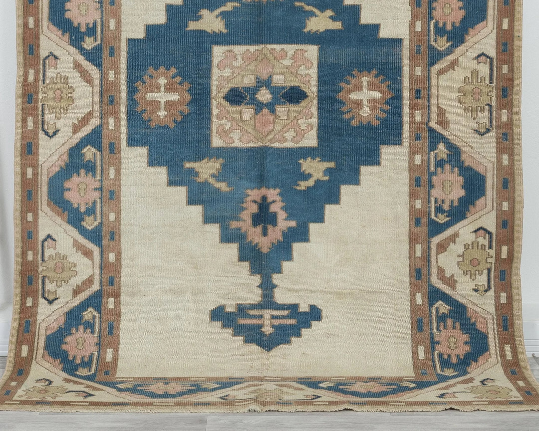 Multicolor Turkish Oushak Rug 5'5" x 7'10" Hand-Knotted | No. VR70041