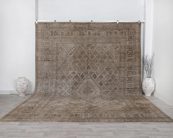 Multicolor Turkish Oushak Rug 9'7" x 12'10" Hand-Knotted | No. VR70050