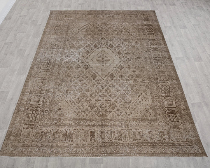 Multicolor Turkish Oushak Rug 9'7" x 12'10" Hand-Knotted | No. VR70050