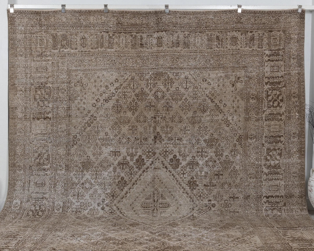 Multicolor Turkish Oushak Rug 9'7" x 12'10" Hand-Knotted | No. VR70050